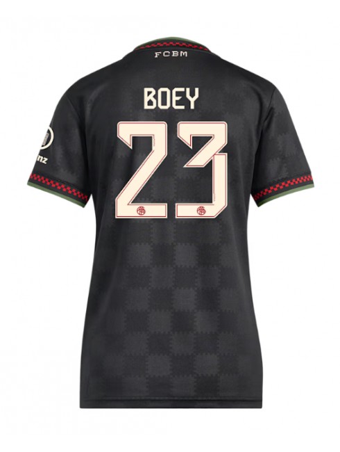 Bayern Munich Sacha Boey #23 Zenski Rezervni Dres 2025-26 Kratak Rukavima Bayern Munich Sacha Boey #23 Zenski Rezervni Dres 2025-26 Kratak Rukavima